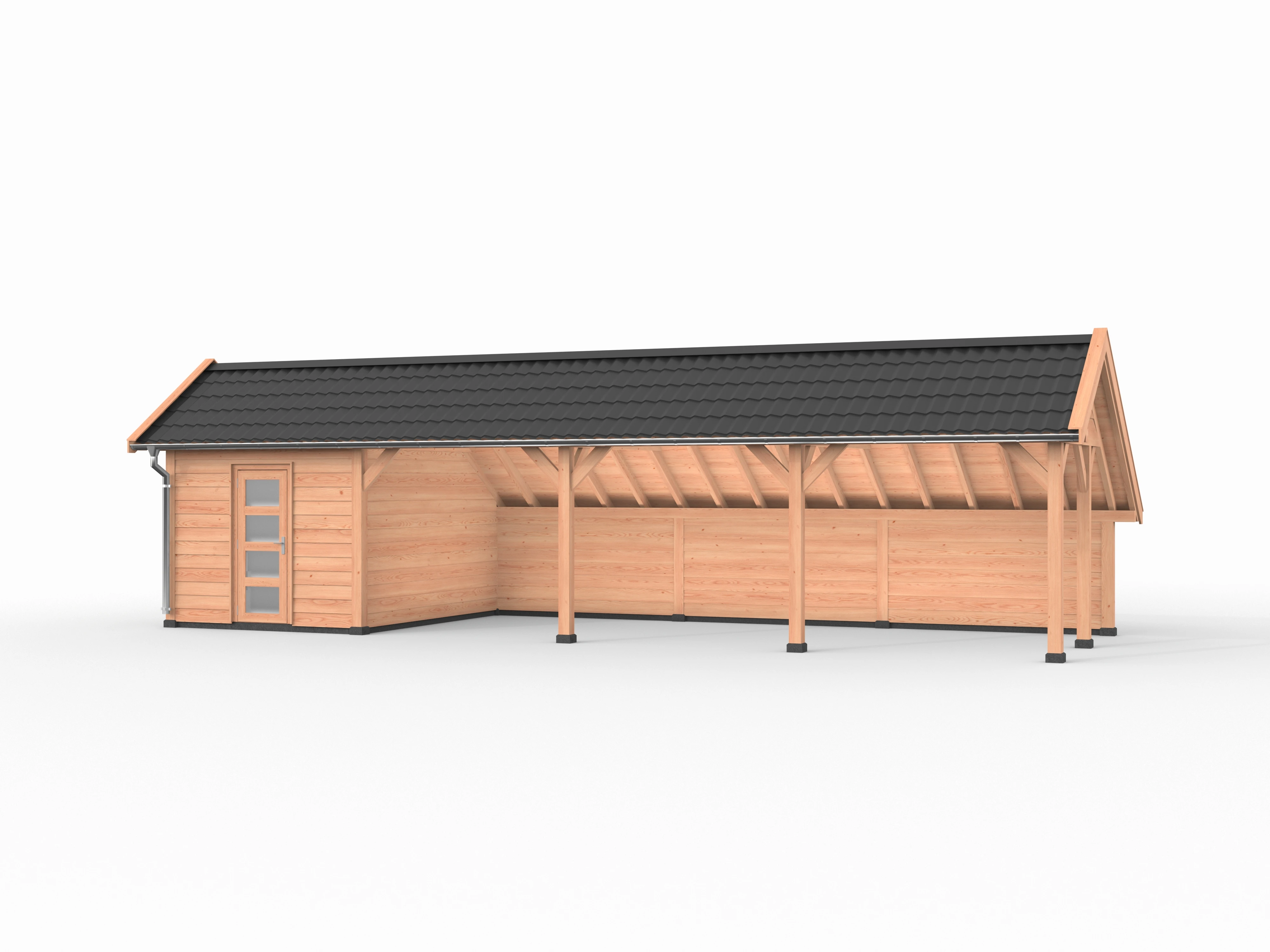 Douglas Kapschuur, 1200 x 400, schuur en achterwand, Westwood Deluxe - Afbeelding 1